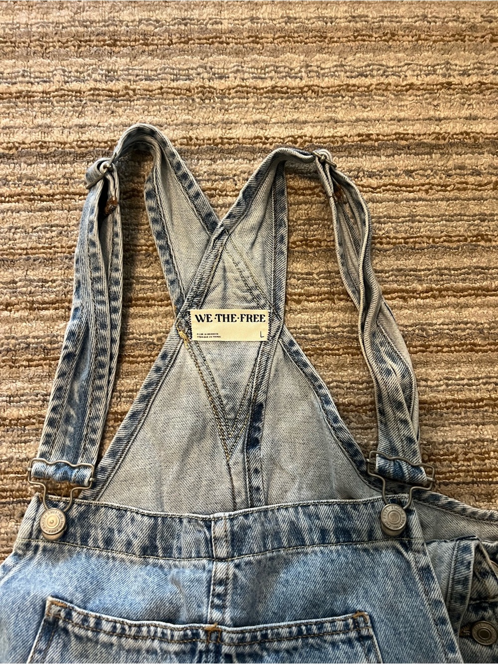 Free People Ziggy Denim Short Overalls - Light Blue - Picture 3 of 3